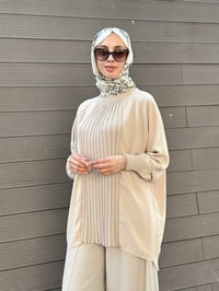 Ghisa 3630T4442 Taş Önü Nervür Detaylı Tunik