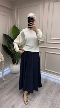 Ghisa 3651T4414 Kemik Kolları Saten Detaylı Tunik