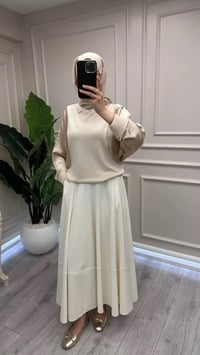Ghisa 3651T4414 Taş Kolları Saten Detaylı Tunik