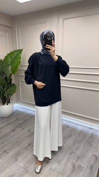 Ghisa 4710T4488 Lacivert Krep Kumaş Tunik