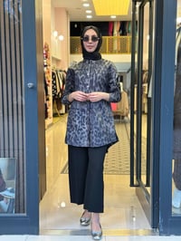 Ghisa 4710T4520 Siyah Desenli Tunik