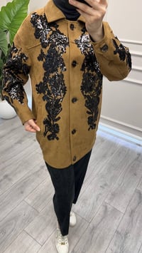 Ghisa 4711C3480 Kahve Payet Detaylı Ceket