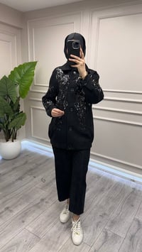 Ghisa 4711C3480 Siyah Payet Detaylı Ceket