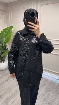 Ghisa 4711C3480 Siyah Payet Detaylı Ceket