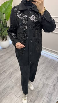 Ghisa 4711C3480 Siyah Payet Detaylı Ceket