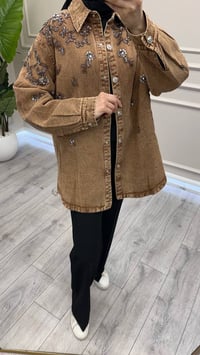 Ghisa 4711G4457 Kahve Taşlı Gömlek