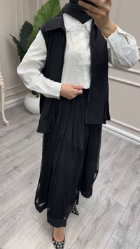 Ghisa 4711T9377 Siyah File Etek Yelekli Takım