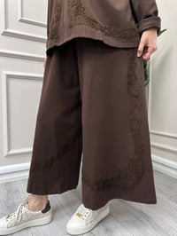 Ghisa 4711T9387 Kahve Deseni Kabartma Detay Pantolonlu Takım