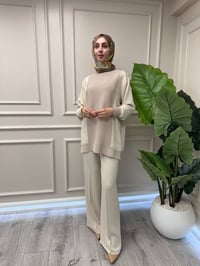 Ghisa 4730T4477 Bej Merserize Detaylı Tunik