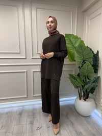 Ghisa 4730T4477 Kahve Merserize Detaylı Tunik