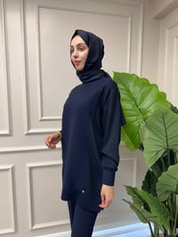 Ghisa 4730T4477 Lacivert Merserize Detaylı Tunik