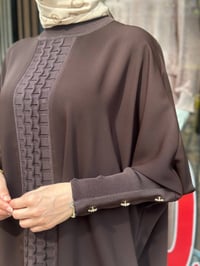 Ghisa 4730T4491 Kahve Düğme Ve Merserize Detaylı Tunik 
