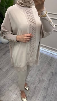 Ghisa 4730T4491 Taş Düğme Ve Merserize Detaylı Tunik 