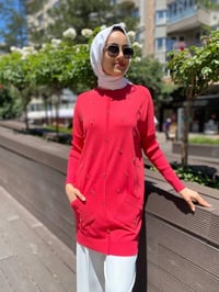 Ghisa 4YOBTNK4227 Coral Damla Taş Detaylı Tunik