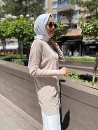 Ghisa 4YOBTNK4227 Taş Damla Taş Detaylı Tunik
