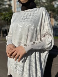 Ghisa 4YÖRTNK4611 Taş Kolları Düğme Detaylı Tunik