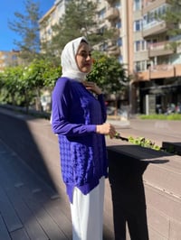 Ghisa 4YÖRTNK4612 Mor Fermuar Detaylı Tunik