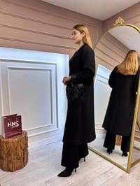 Ghisa 5KGSKBN6522 Siyah Cep Detaylı Kaban