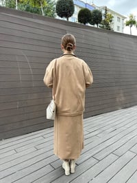 Ghisa 5KGSTKM3905 Camel Süet Etekli Takım