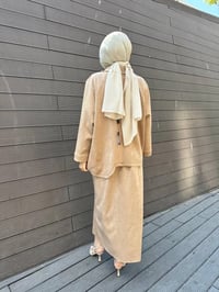 Ghisa 5KGSTKM3917 Camel Süet Etekli İkili Takım