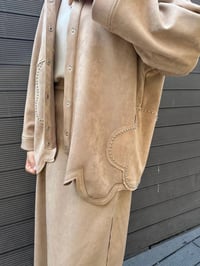 Ghisa 5KGSTKM3917 Camel Süet Etekli İkili Takım