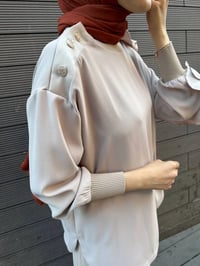 Ghisa 5KGSTNK4481 Bej Kolları Fırfırlı Tunik