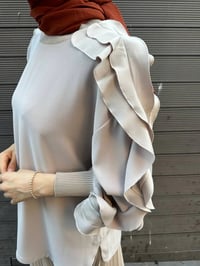 Ghisa 5KGSTNK4481 Bej Kolları Fırfırlı Tunik