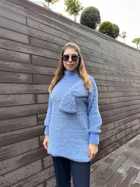 Ghisa 5KGSTNK4750 Mavi İncili Fiyonk Detaylı Tunik
