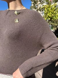 Ghisa 5KKNELB4655 Kahve Düğme Detaylı Triko Elbise