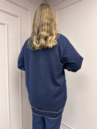 Ghisa 5KOBHRK3698 Lacivert Broş Detaylı Hırka