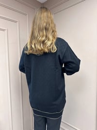 Ghisa 5KOBHRK3698 Siyah Broş Detaylı Hırka