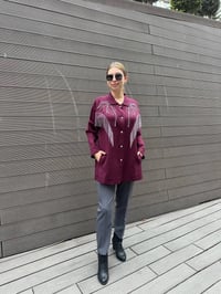Ghisa 5KOBHRK3899 Bordo Taş Detaylı Triko Hırka