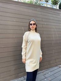 Ghisa 5KOBTNK4391 Taş Yakası Taşlı Triko Tunik