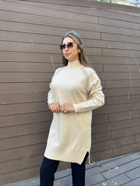 Ghisa 5KOBTNK4391 Taş Yakası Taşlı Triko Tunik