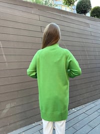 Ghisa 5KOBTNK4391 Yeşil Yakası Taşlı Triko Tunik