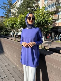 Ghisa 5KOBTNK4689 Leylak Tül Detaylı Merserize Tunik