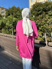 Ghisa 5KOBTNK4689 Pembe Tül Detaylı Merserize Tunik