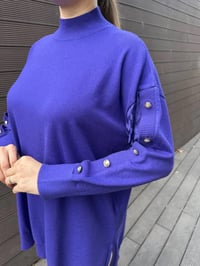 Ghisa 5KOBTNK4803 Mor Kol Detaylı Triko Tunik