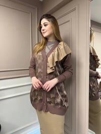 Ghisa 5KÖRHRK3603 Vizon Üçgen Desenli Hırka