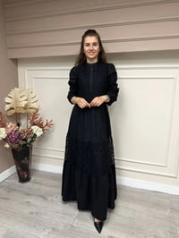 Heddy & Nurcan Çetin 23117 Siyah Brode Elbise