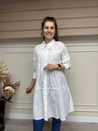 Heddy & Nurcan Çetin 23238 Ekru Güpür Detaylı Gömlek