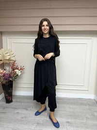 Heddy & Nurcan Çetin 23425 Siyah Şalvar Takım