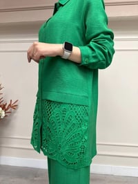 Heddy & Nurcan Çetin 23431 Benetton Güpür Detaylı İkili Takım