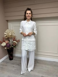 Heddy & Nurcan Çetin 23431 Ekru Güpür Detaylı İkili Takım