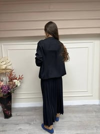 Heddy & Nurcan Çetin 23436 Siyah Pilise Etekli Takım
