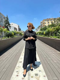 Heddy & Nurcan Çetin 23441 Siyah Güpür Detaylı İkili Takım
