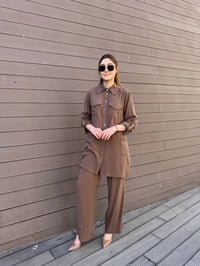 Hilay HLY0125Y101.007 Kahverengi Anita Pantolonlu Takım