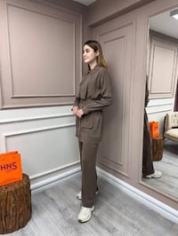 Hilay HLY0125Y101.010 Kahverengi Aleksa Pantolonlu Takım