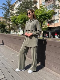Hilay HLY0125Y101.019 Haki Latina Pantolonlu Takım