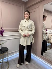 Hilay HLY0125Y108.001 Bej New Tera Gömlek